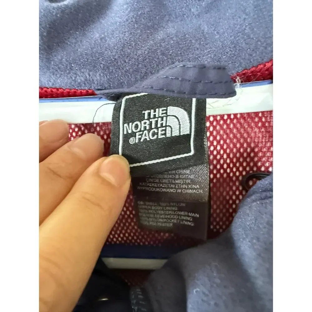 The North Face Boys HyVent Hooded windbraker Jacket Navy White Size XS 6